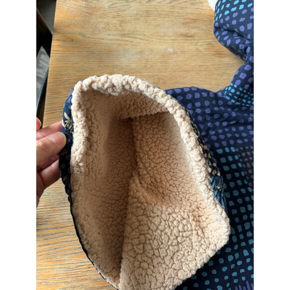 Japanese Boutique Sherpa Lined Patchwork Cape Poncho One Size - Picture 5 of 9